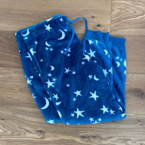 super soft pj pants blue and white stars jogger bottom XL joyspun